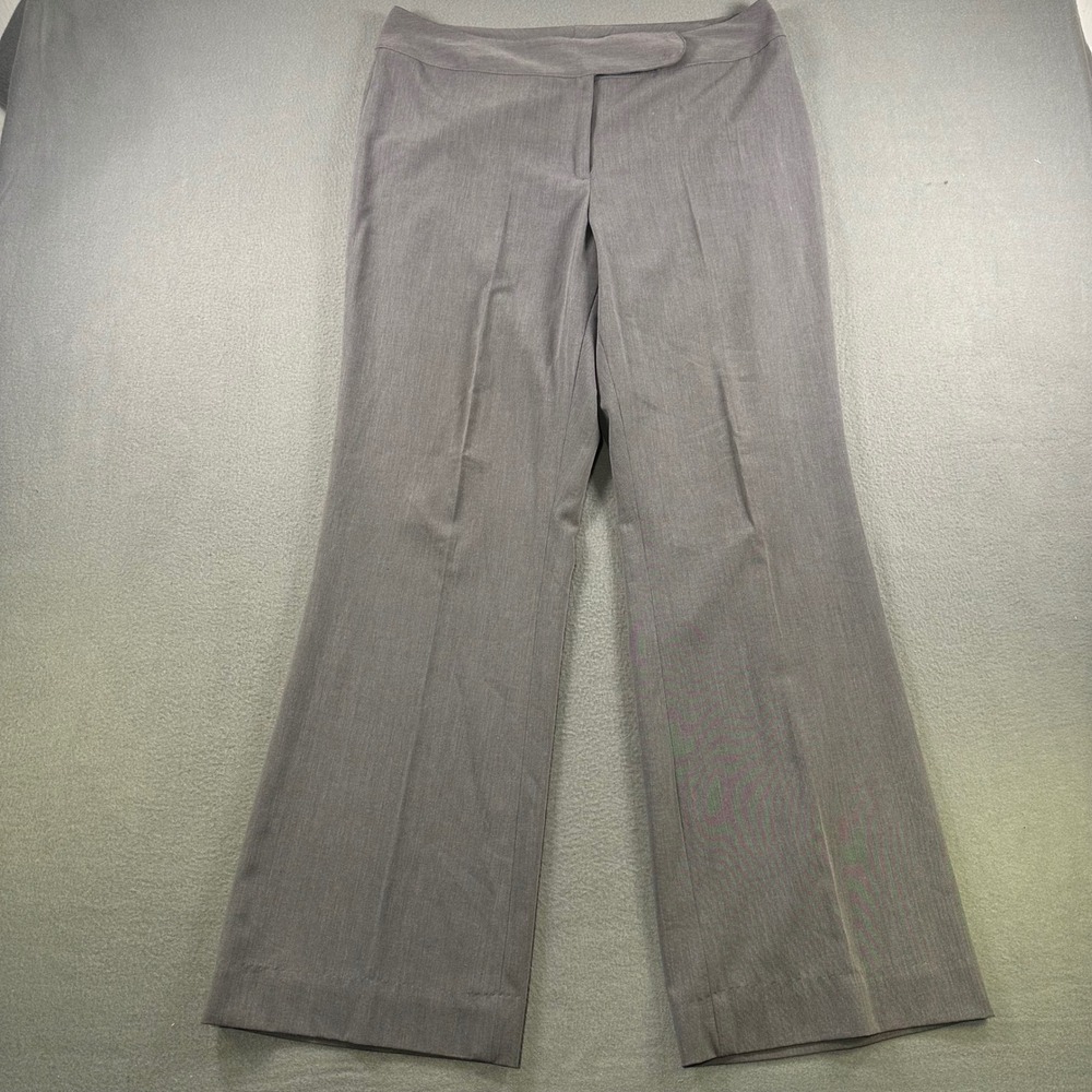 Worthington Works Gray Wide Leg Stretch Dress Pants Womens 14 Average Trousers
